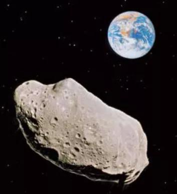 正在接近地球的爱神小行星。这颗直径20 千米大小的小行星目前对地球并不构成威胁,但在遥远的未来可能具有一定的威胁性。